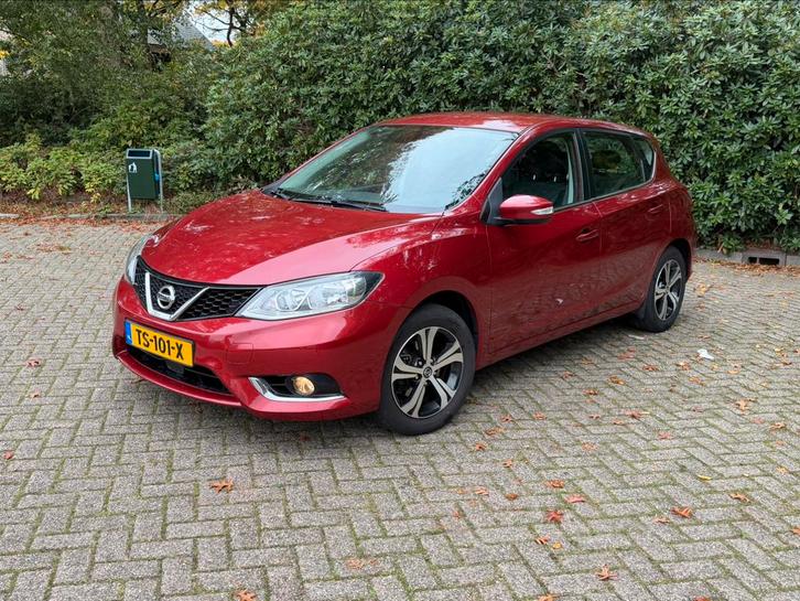 Nissan Pulsar 1.2 Dig-t 85KW Xtronic 2017 Rood, Auto's, Nissan, Particulier, Pulsar, ABS, Achteruitrijcamera, Adaptive Cruise Control