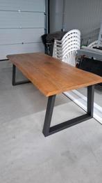 Eettafel eiken boomstamblad 10022078, Huis en Inrichting, Tafels | Eettafels, Ophalen, 200 cm of meer, 50 tot 100 cm, Zo goed als nieuw
