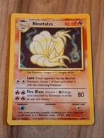 Ninetales 12/102 - Zeldzame Pokémonkaart, Hobby en Vrije tijd, Ophalen of Verzenden, Gebruikt, Losse kaart, Foil