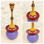Vrolijke lamp van keramiek kleur brocante vintage uniek, Ophalen of Verzenden, Zo goed als nieuw, Overige materialen, Minder dan 50 cm
