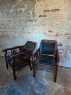 Set van twee kapper / Barber stoelen verstelbaar Vollemans, Ophalen of Verzenden