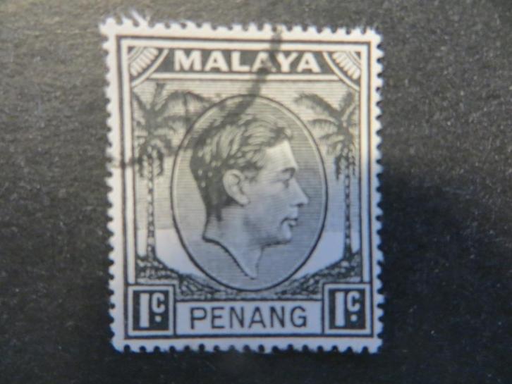 A11589: Penang GVI 1 c, Postzegels en Munten, Postzegels | Azië, Oost-Azië, Ophalen of Verzenden