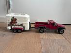 Schleich Trailer met Auto, Paard en Mens, Kinderen en Baby's, Speelgoed | Overig, Ophalen of Verzenden, Zo goed als nieuw, Jongen of Meisje