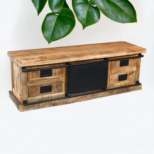 Tv-meubel Mangohout | Naturel | Breedte: 150,0cm, Huis en Inrichting, Kasten | Televisiemeubels
