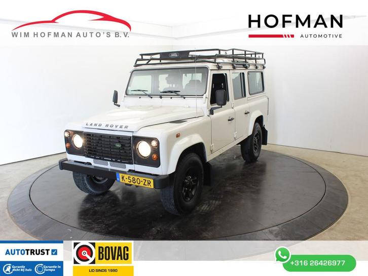 Land Rover Defender 2.4 TD 110 SW E 7 P | 1e Eigenaar | Tops, Auto's, Land Rover, Bedrijf, Te koop, 4x4, Alarm, Lichtmetalen velgen