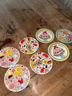 7 Blond Mini Bordjes (Ø 12cm) - Goede Staat, Ophalen of Verzenden, Gebruikt, Bord