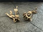 Zilveren Miniatuur Engeltjes met Hartjes - 800 Keurmerk, Antiek en Kunst, Ophalen of Verzenden