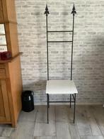 Smeedijzeren stoel met hoge rugleuning, Ophalen, Gebruikt, Zwart, Metaal