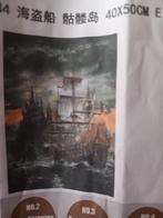 Diamond Painting Piratenschip 40x50cm vol vierkant, Ophalen of Verzenden