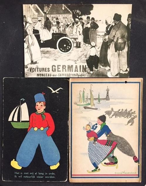 Volendam Auto Visser Schaatsen Bijloos Den Haag Haarwater, Verzamelen, Ansichtkaarten | Themakaarten, Ongelopen, 1920 tot 1940