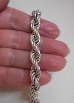 Zilveren zware vintage koord / Rope armband nr.1074, Verzenden, Zo goed als nieuw, Zilver, Zilver