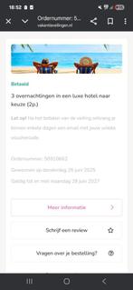3 dagen in luxe hotel, Tickets en Kaartjes, Hotelbonnen, Twee personen, 3 overnachtingen of meer