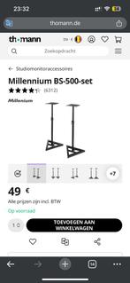 Monitor Stands - Millennium BS-500 - Set, Ophalen of Verzenden, Zo goed als nieuw, Muziekstandaard