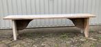 Brocante houten bank - bankje zonder rugleuning - tuinbank, Ophalen