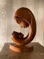 Houten Beeld Maria met Kind, Antiek en Kunst, Ophalen of Verzenden