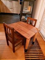 Kinderset tafeltje met 2 stoeltjes stevige houten set, Ophalen, Zo goed als nieuw, Tafel(s) en Stoel(en)