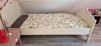 Wit houten eenpersoons bed met hartjes 90x200, Huis en Inrichting, Ophalen, 90 cm, Eenpersoons, Wit
