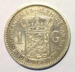 1 Gulden 1913 Wilhelmina, Postzegels en Munten, Munten | Nederland, Zilver, Koningin Wilhelmina, 1 gulden, Losse munt