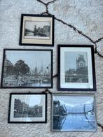 5 foto’s Oud Rotterdam in lijst, Ophalen of Verzenden