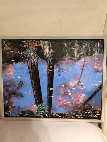 Schilderij: Boslandschap met Bloesem beschikbaar voor biedingen