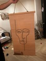 Abstracte Tekening op Bamboe Rolgordijn hk living, Ophalen of Verzenden, Zo goed als nieuw, 75 cm of meer, 50 tot 75 cm