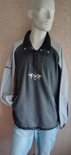 Vintage 90's Lotto Boris Becker Fleece baggy Sweater XL, Kleding | Heren, Verzenden, Gedragen, Maat 56/58 (XL), Grijs