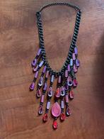 Ketting met roze steentjes, Overige materialen, Ophalen of Verzenden, Roze