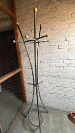 Zilverkleurige Kapstok met Houten Accenten, Ophalen of Verzenden, Zo goed als nieuw, Metaal, Staande kapstok