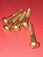 10- 25 st Messing Bolkop houtschroeven 10 mm woonboot, Nn, N, Verzenden, Nieuw