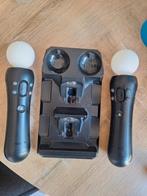 2x playstation move controllers met oplaadstation 3, 4 en 5, Ophalen of Verzenden, Zo goed als nieuw, Controller, PlayStation 5