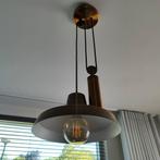 Mooie hanglamp met gewicht brons koper, Ophalen of Verzenden, Gebruikt, Metaal, Minder dan 50 cm