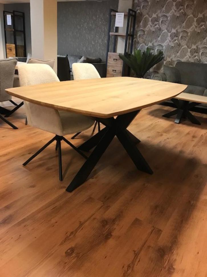 Eettafel massief eiken – Deens ovaal - koopzondag 28.09, Huis en Inrichting, Tafels | Eettafels, Nieuw, 50 tot 100 cm, 200 cm of meer