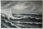 Klassiek Schilderij van de Wilde Zee - Acrylverf op Doek, Antiek en Kunst, Kunst | Schilderijen | Klassiek, Ophalen