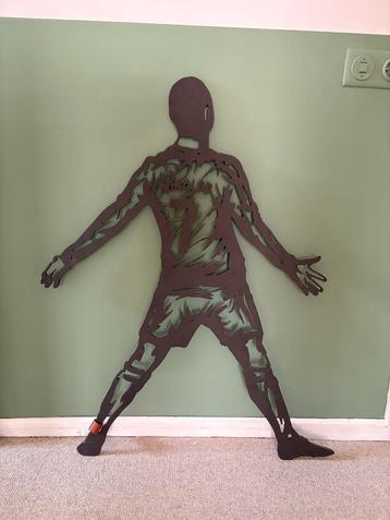 Houten Wanddecoratie Ronaldo Voetballer Kunstwerk Muurdecora beschikbaar voor biedingen