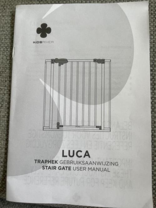 Kidsriver Luca traphekje 75-102 cm z.g.a.n., Kinderen en Baby's, Traphekjes, Zo goed als nieuw, Klemhekje, Metaal of IJzer, 100 tot 115 cm