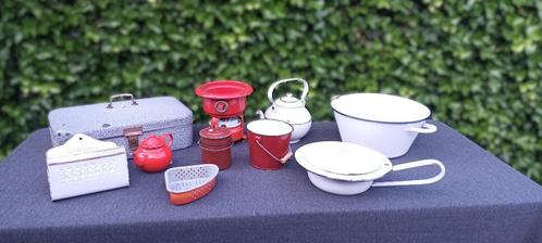Kavel brocante emaille items, Antiek en Kunst, Antiek | Emaille, Ophalen of Verzenden