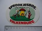 sticker oud Valkenburg Sprookjesbos Kabouter strip retro, Verzamelen, Verzenden, Zo goed als nieuw, Bedrijf of Vereniging