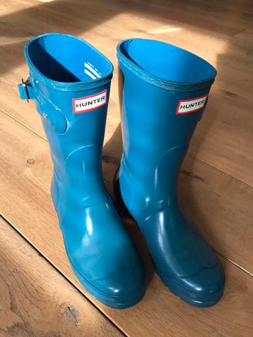HUNTER BOOTS REGENLAARZEN KORT BLAUW ORIGINEEL!!! beschikbaar voor biedingen