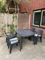 5-delige blauwe tuinset – stevig, comfortabel en stijlvol!, Tuin en Terras, Tuinsets en Loungesets, Ophalen, Zo goed als nieuw