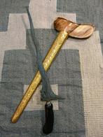 Antieke Kris Naga Kikik 5 Luk Pamor Ngulit Semangka SVC13, Verzenden