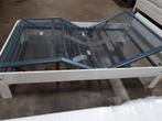 Zgan  2x Auping auronde 90x200 en 100x200  elec knieknik, Eenpersoons, Verzenden, Wit, Zo goed als nieuw