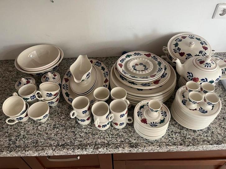 boerenbont servies onderdelen COMPLEET VERKOCHT, Antiek en Kunst, Antiek | Servies compleet, Ophalen of Verzenden