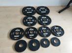 ATX Polyurethaan 4-Grip Halterschijven 50 mm, Sport en Fitness, Fitnessmaterialen, Ophalen, Zo goed als nieuw, Rug, Halterschijven
