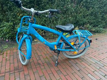 Blauwe Alpina kinderfiets: 16 inch- hand en terugtraprem beschikbaar voor biedingen