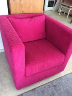 Retro look stoel breed rib hard roze., Ophalen, Zo goed als nieuw, Overige kleuren, Eén