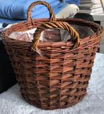 Ruime, rieten mand ca 24/33x26 cm, helemaal gaaf, 25 tot 40 cm, Overige materialen, Rond, Binnen