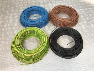 VD Draad bruin, blauw, groen geel en zwart beschikbaar voor biedingen