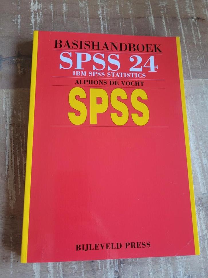 Alphons de Vocht - Basishandboek SPSS 24, Boeken, Informatica en Computer, Zo goed als nieuw, Ophalen of Verzenden