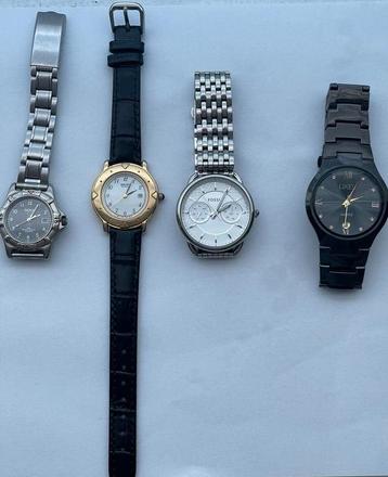 4 dameshorloges – Fossil, Seiko, Liku, Nova – in één partij beschikbaar voor biedingen