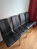 Fijne Zwarte Eetkamerstoelen, Ophalen, Gebruikt, Zwart, Vier
